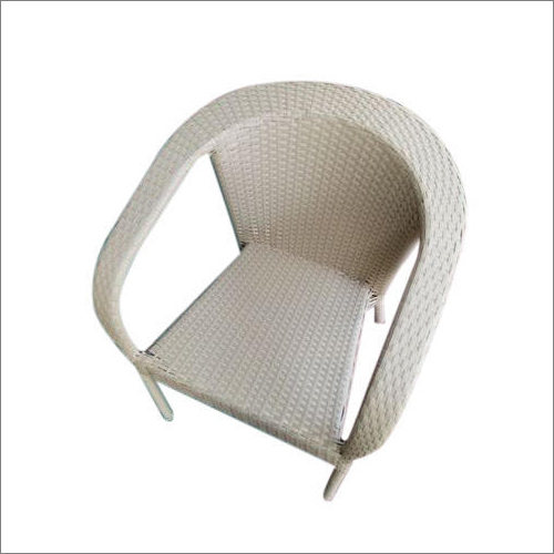 White Rattan Wicker Garden Chair