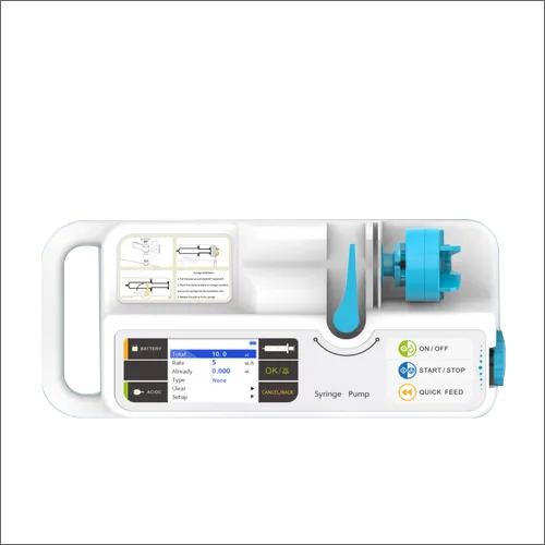 White Syringe And Infusion Pump