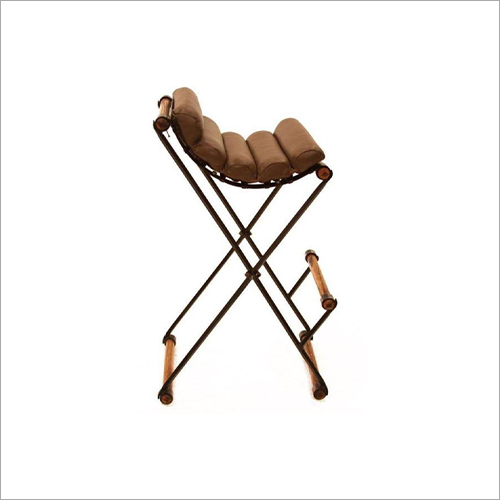 Industrial Leather Bar Stool Chair - Color: Brown