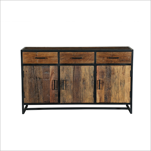 Brown And Black Wooden Sideboard Cabinet
