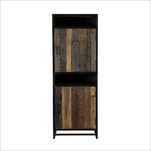 Brown And Black Book Storage Cabinet