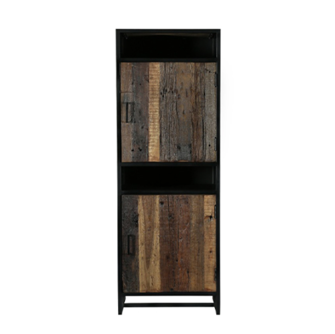 Wooden And Iron Book Storage Cabinet - Application: Hotel Cafe Restuarent
