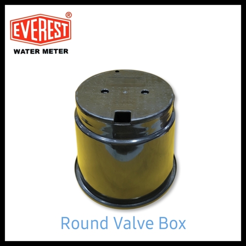 Everest Round Valve Box - Color: Black