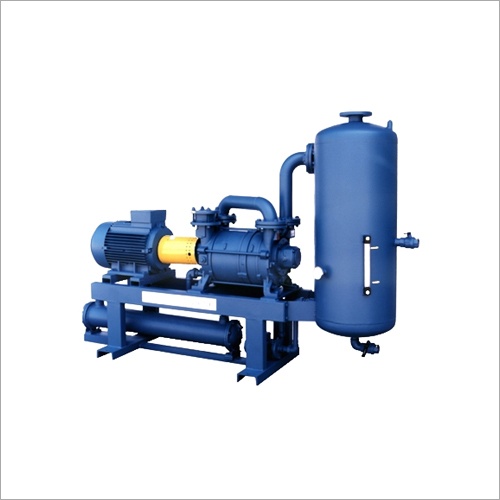 Blue Industrial Vacuum Pump System