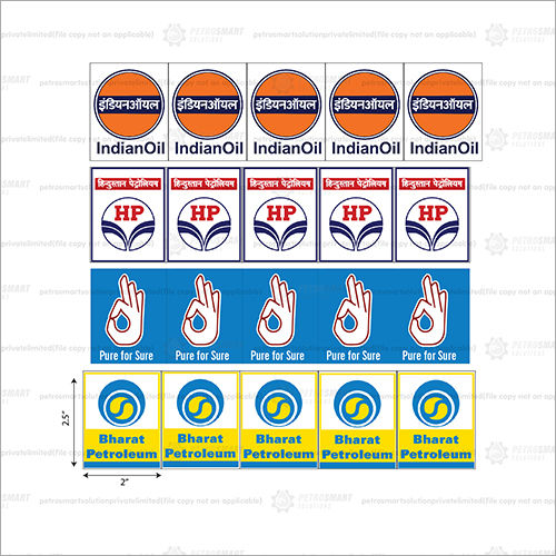 Petrol Pump PVC Stickers