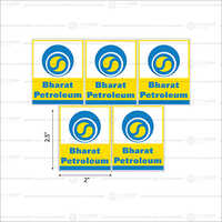 Bharat Petroleum Logo Adhesive Sticker - Color: Multicolor
