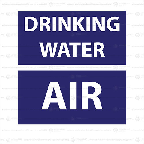 Air Drinking Water Sign Board Body Material: Pvc