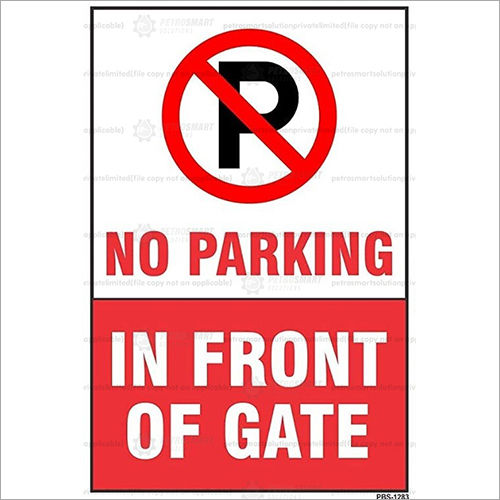 No Parking Sign Board