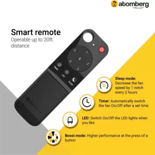 Motor with Remote 3 Blade Ceiling Fan