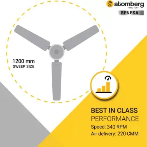 Motor with Remote 3 Blade Ceiling Fan