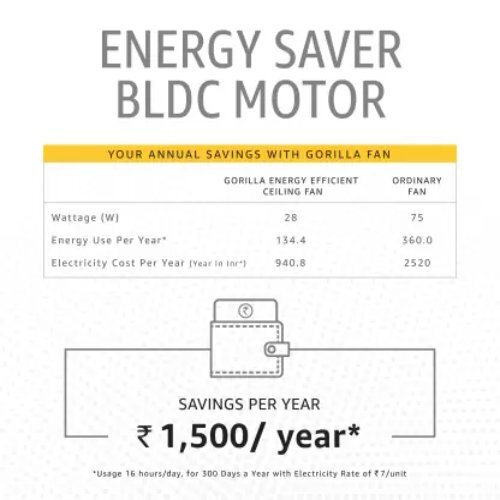Motor with Remote 3 Blade Ceiling Fan