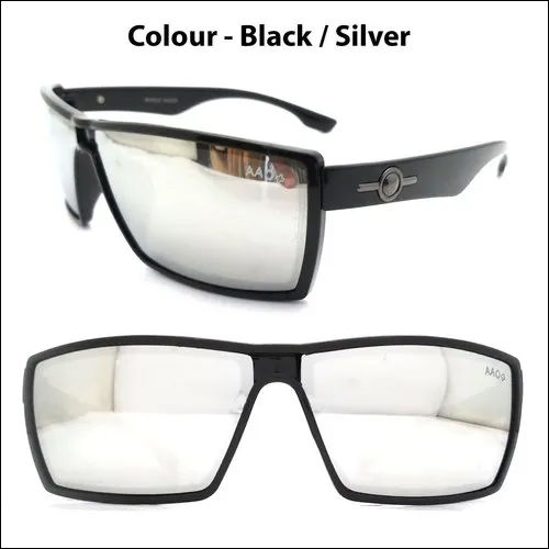 Black/Silver Sports Sunglasses