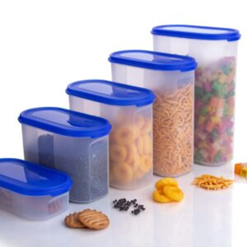 5Pcs Food Saver Kitchen Plastic Container Set