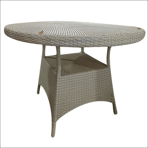 Round Shape Wicker Table Set Carpenter Assembly