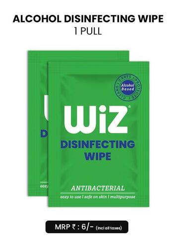 Wiz Single Alcohol Based Disinfecting Wet Wipes
