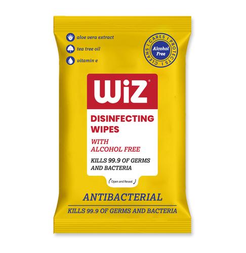 Wiz Single Non Alcoholic Disinfecting Wet Wipes