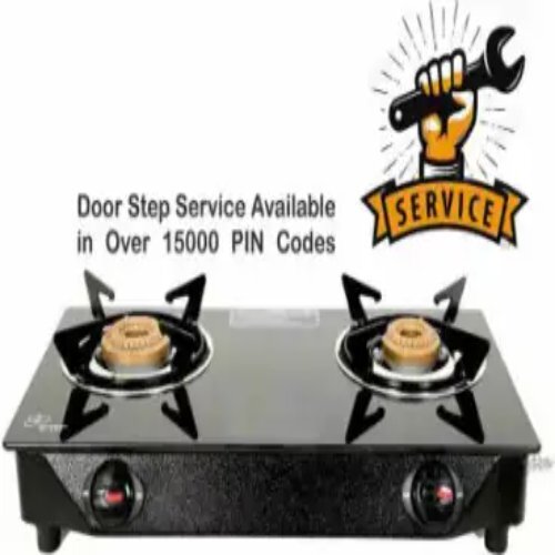 Black Glass Manual Gas Stove