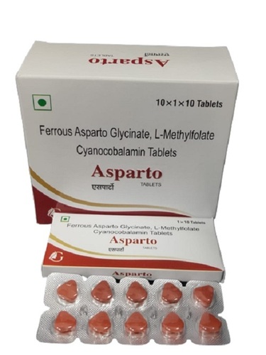 Tablets Ferrous Asparto Glucinate. L-Methylefolate And Cyanocobalamine (Asparto Tab)