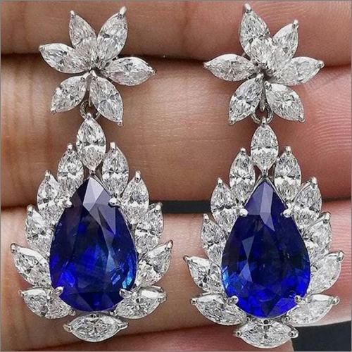 Blue Sapphire Doublet Earring
