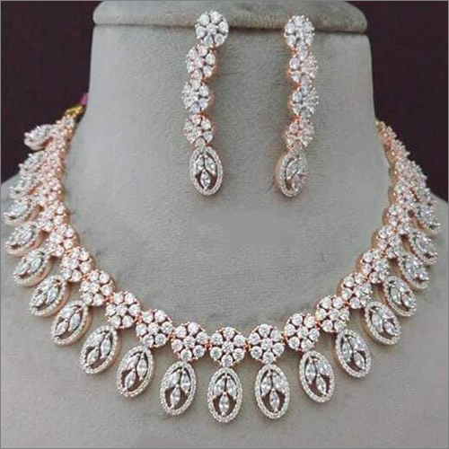 Elegant Fancy Diamond Necklace Set