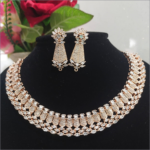 Designer American Diamond Necklace Set