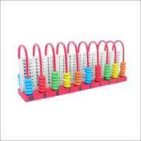 Wooden Abacus - 8 Inch Multicolor Design | 10 Rods, Educational Toy For Ages 4-8