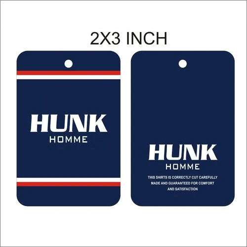 Rectangular Clothes Hang Tag - Durable Cardstock Material, 3x6 Inches | Ideal for Retail Labels and Informational Tagging