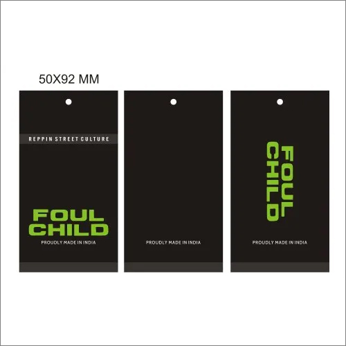Black Stylish Paper Hang Tag