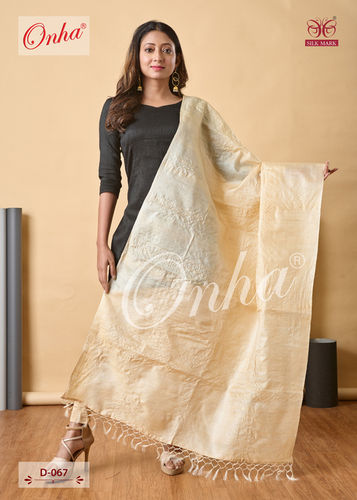 Tussar Silk Plain Dupatta