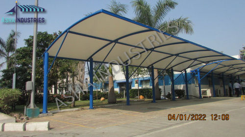 Tensile Membrane Structure - PVC Panel, Steel Framework, White, UV-Resistant & Waterproof Design for Versatile Outdoor Applications