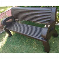 Durable Brown Rcc Garden Bench With Armrest