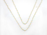 Aquamarine Rosary Chain Handmade Beaded Jewelry Stone Size 2mm Gemstone Jewelry Aquamarine Bead