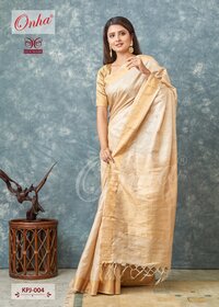 Tussar Silk Golden Pallu Saree