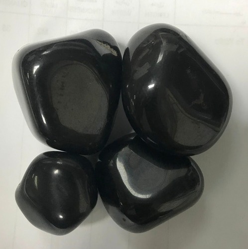 Machine double polished jet black agate pebbles stone /  Decoration Black tumble agate stone