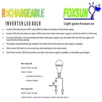 Rechargeable Inverter LED Bulb