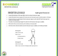 Sonic Charge Emergency Rechargeable LED Bulb