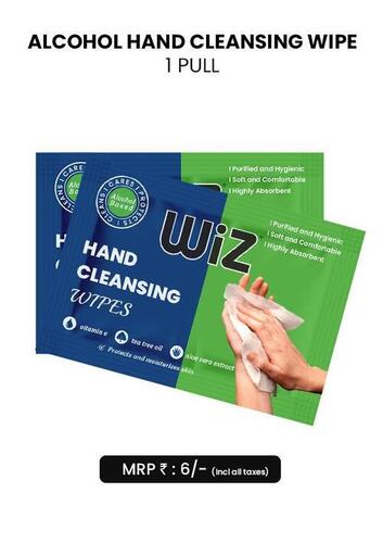 WIZ Hand Cleansing Sanitizing Wipes Single