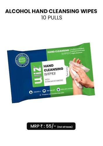 Wiz Hand Cleansing Sanitizing Wipes - 10Pull Age Group: Adults