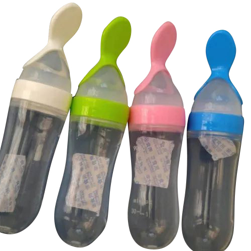 Multicolor 250Ml Baby Silicon Feeding Bottle Set