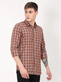Mens Casual Checkered Shirt
