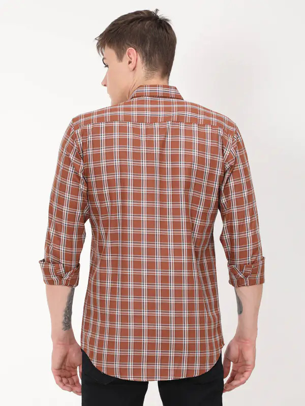 Mens Casual Checkered Shirt
