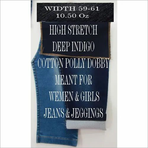 Cotton Polly Dobby Denim Fabric