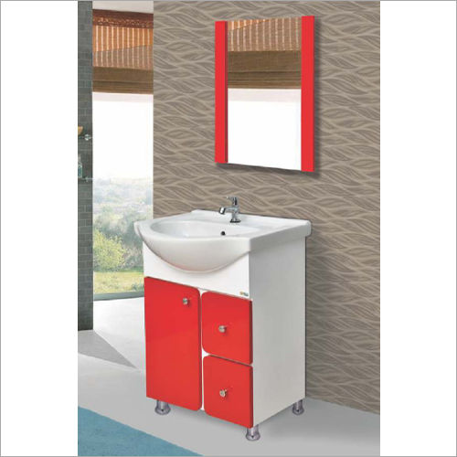 Red And White 3004 A Bathroom Cabinet