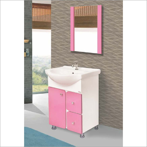 Pink And White 3004 D Pvc Bathroom Cabinet