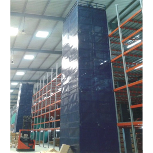Blue Vertical Reciprocating Conveyor