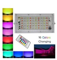 Foxsun Led Disco Light - Metal, 20x11x3 Cm, 50w, 16 Color Changing Rgb | Ip65 Waterproof, Remote Controlled, Ideal For Garden And Stage Lighting