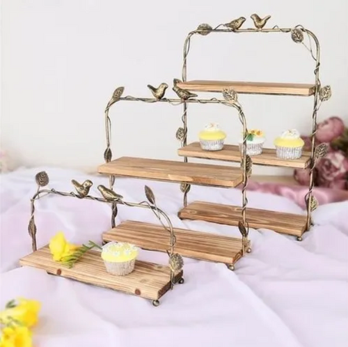 Wooden Cake Stand Set Of 3