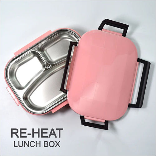 Ss 2975 Lunch Box For Kids And Adults Stainless Steel Lunch Box With 3 Compartments