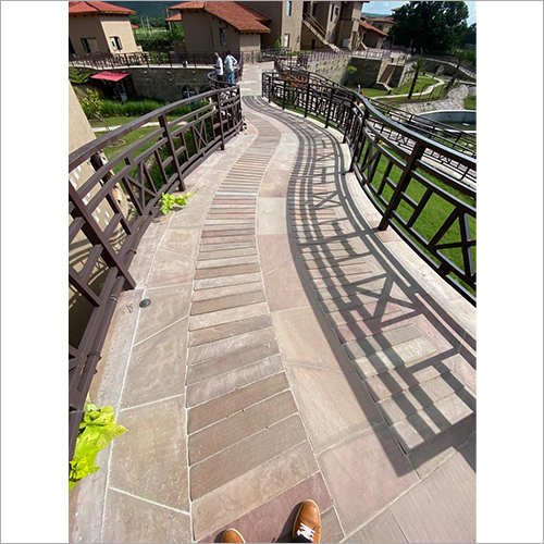 Brown Sandstone - Tile 90x90 cm Brown Color | Machine-Cut Polished Matt-Finished Surface High Strength for Pavements and Footpaths