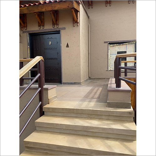 Yellow Polished Sandstone - Tile Form Brown Color | Hard-Wearing Wear and Tear Resistant Machine-Cut Polished Finish